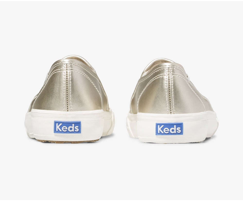 Keds Slip Ons Damen Gold - Double Decker Metallic - NHL-638972